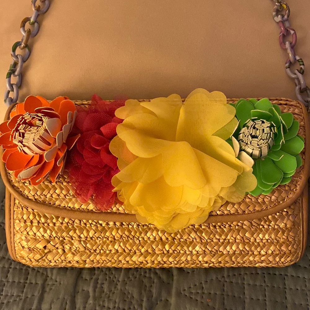 Betsy Johnson straw bag